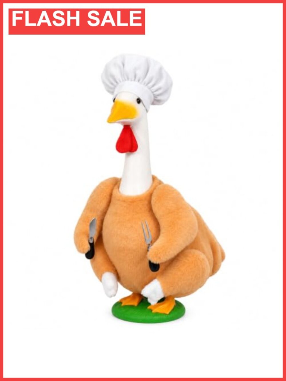 Thanksgiving Porch Goose Outfit 23 Inch Plush Turkey Chef Hat Fall Decor